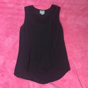 Anthropologie Maeve Black Top NWOT Small
